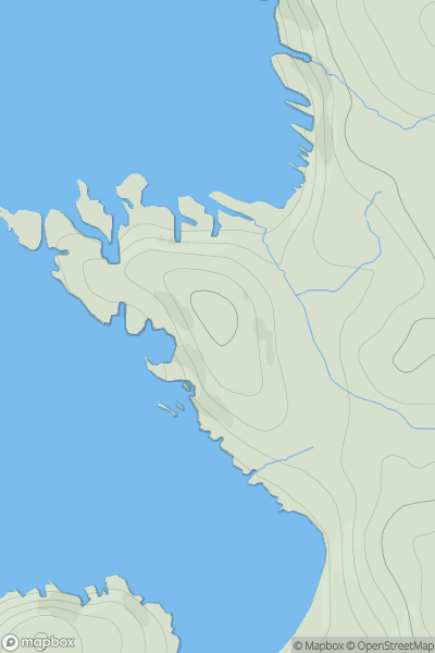 Thumbnail image for Ard Beag [Tongue to Wick and Helmsdale] showing contour plot for surrounding peak